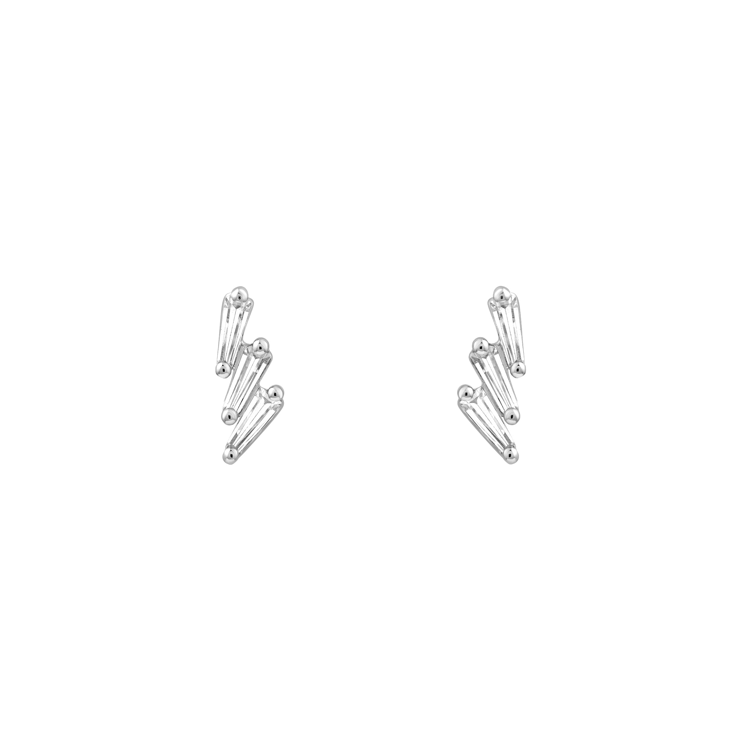 7/8tcw Diamond Stacked Earrings