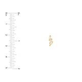 7/8tcw Diamond Stacked Earrings