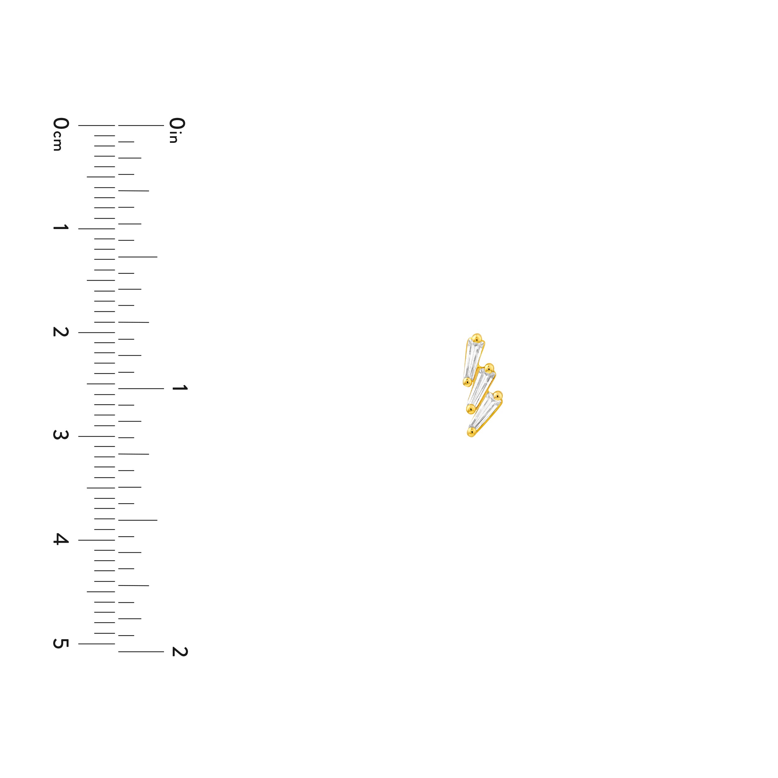 7/8tcw Diamond Stacked Earrings
