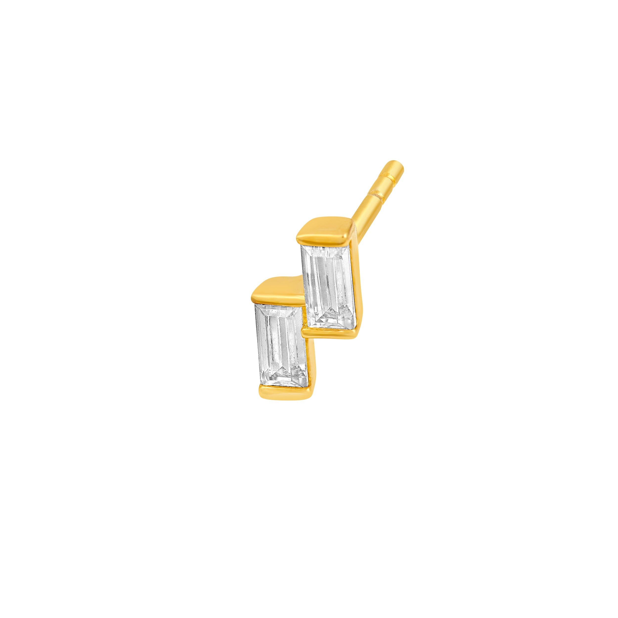 1/2tcw Baguette Diamond Stud Earrings
