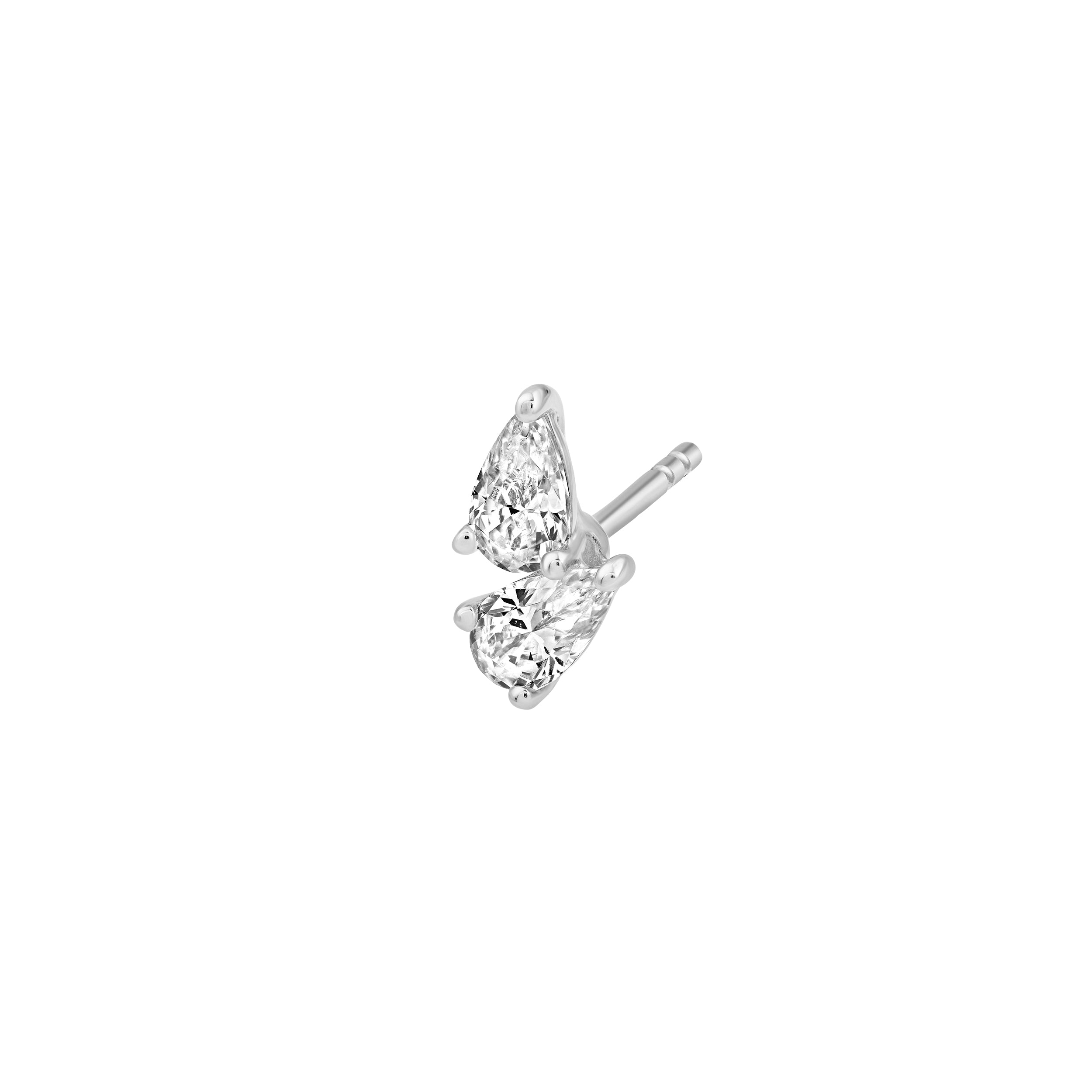 1tcw Diamond Pear Stud Earrings