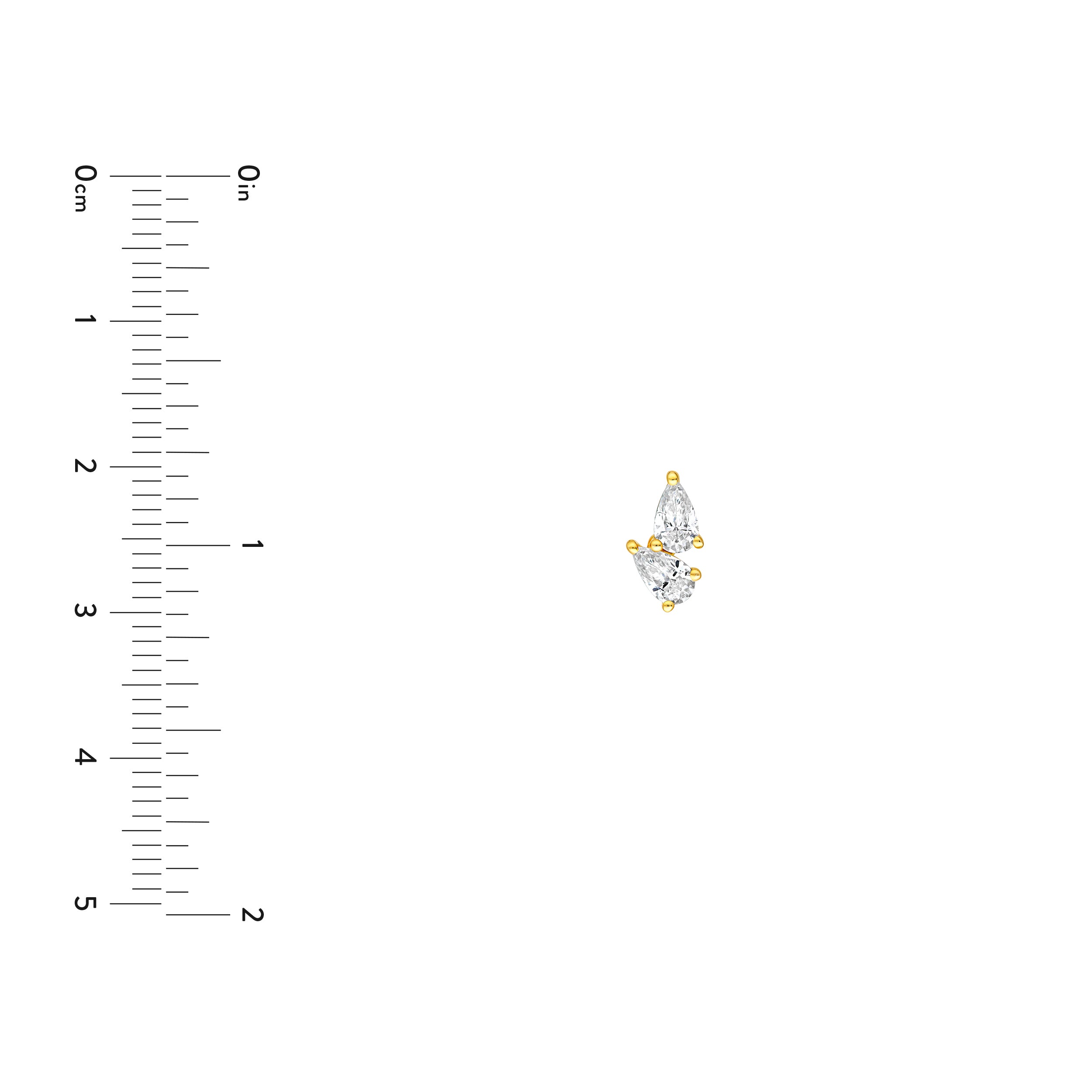 1tcw Diamond Pear Stud Earrings