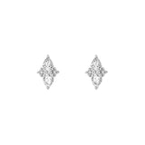 7/8tcw Pear & Round Diamond Earrings