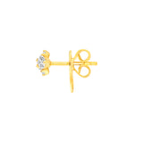 7/8tcw Pear & Round Diamond Earrings