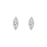3/8tcw Three Stone Round Diamond Earrings