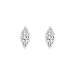 3/8tcw Three Stone Round Diamond Earrings
