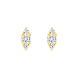 3/8tcw Three Stone Round Diamond Earrings