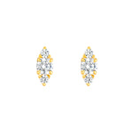 3/8tcw Three Stone Round Diamond Earrings