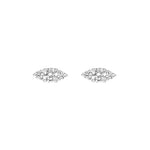 3/8tcw Three Stone Round Diamond Earrings
