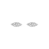 3/8tcw Three Stone Round Diamond Earrings