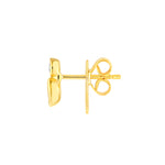 1/4tcw Round & Pear Diamond Bezel Set Earrings