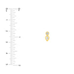 1/4tcw Round & Pear Diamond Bezel Set Earrings
