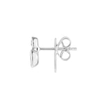 1/4tcw Round & Pear Diamond Bezel Set Earrings