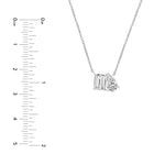 1-1/4tcw Toi et Moi Emerald & Pear Diamond Necklace
