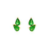 3/4tcw Pear Tsavorite Stud Earrings