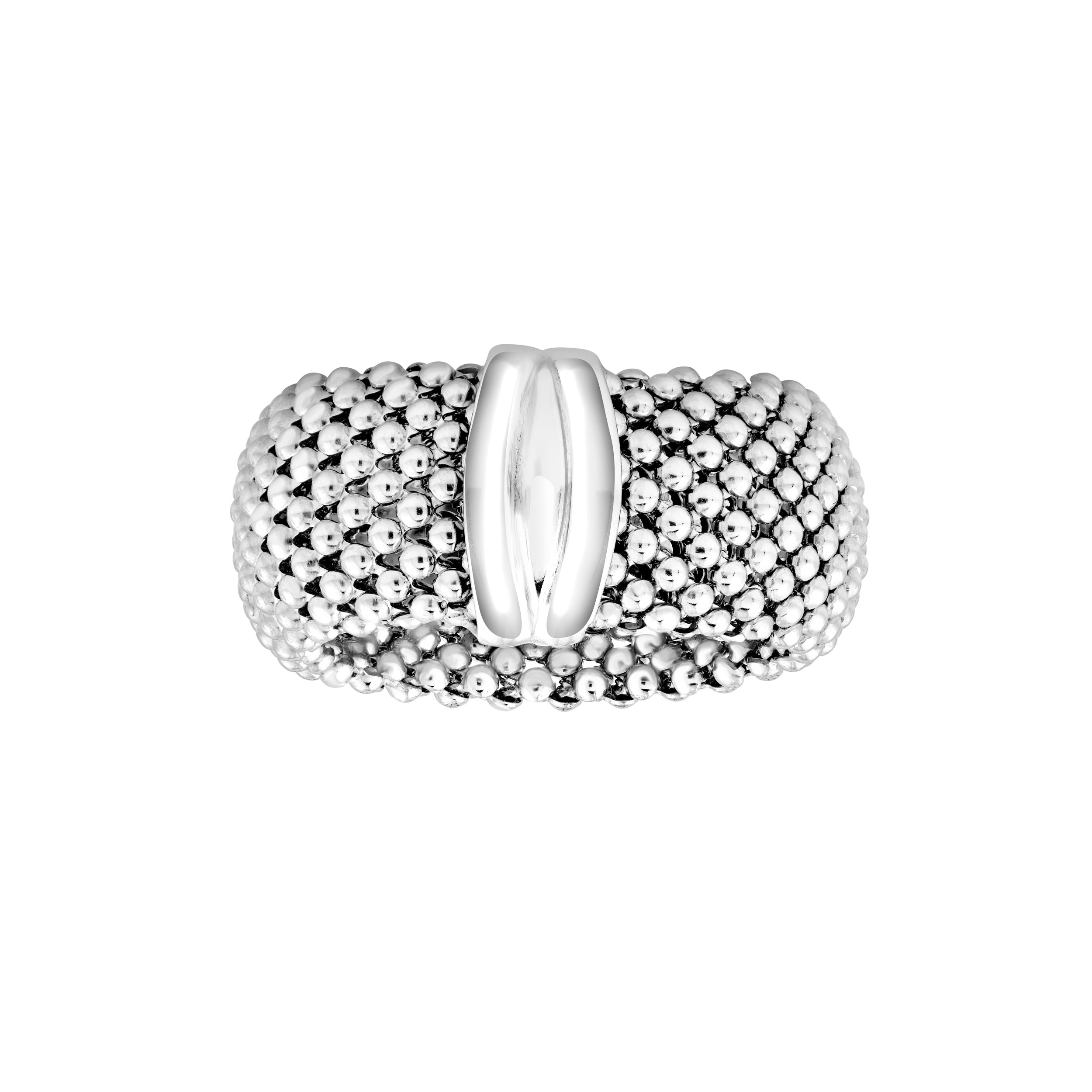 Sterling Silver Mesh Pattern Ring