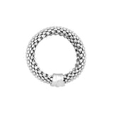Sterling Silver Mesh Pattern Ring