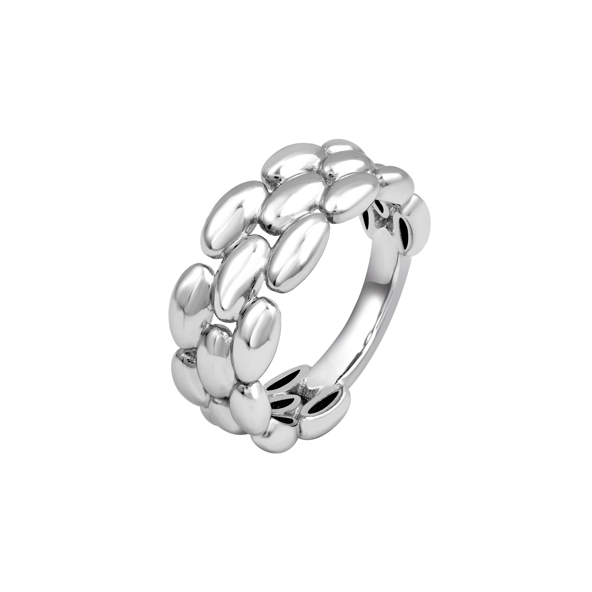 Sterling Silver Panther Link Ring