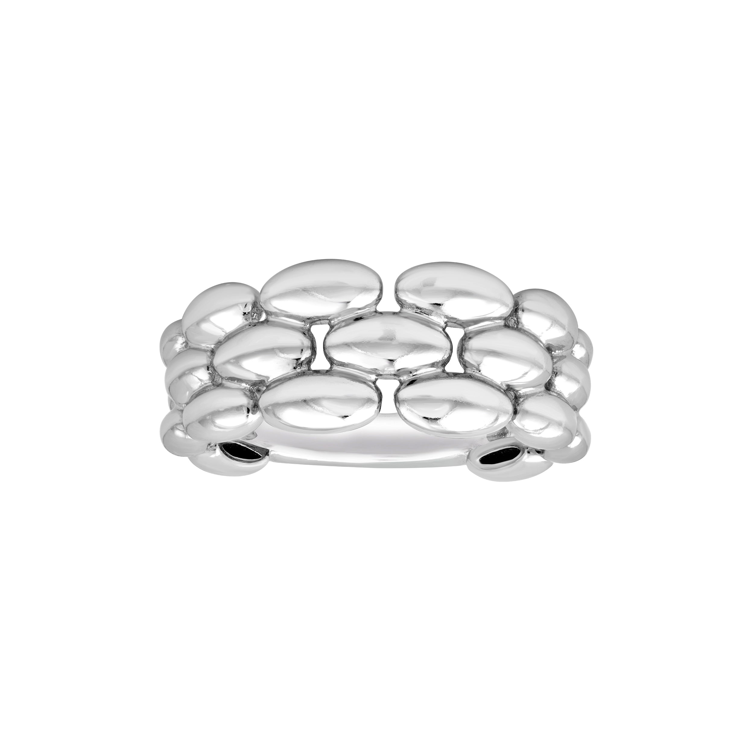 Sterling Silver Panther Link Ring
