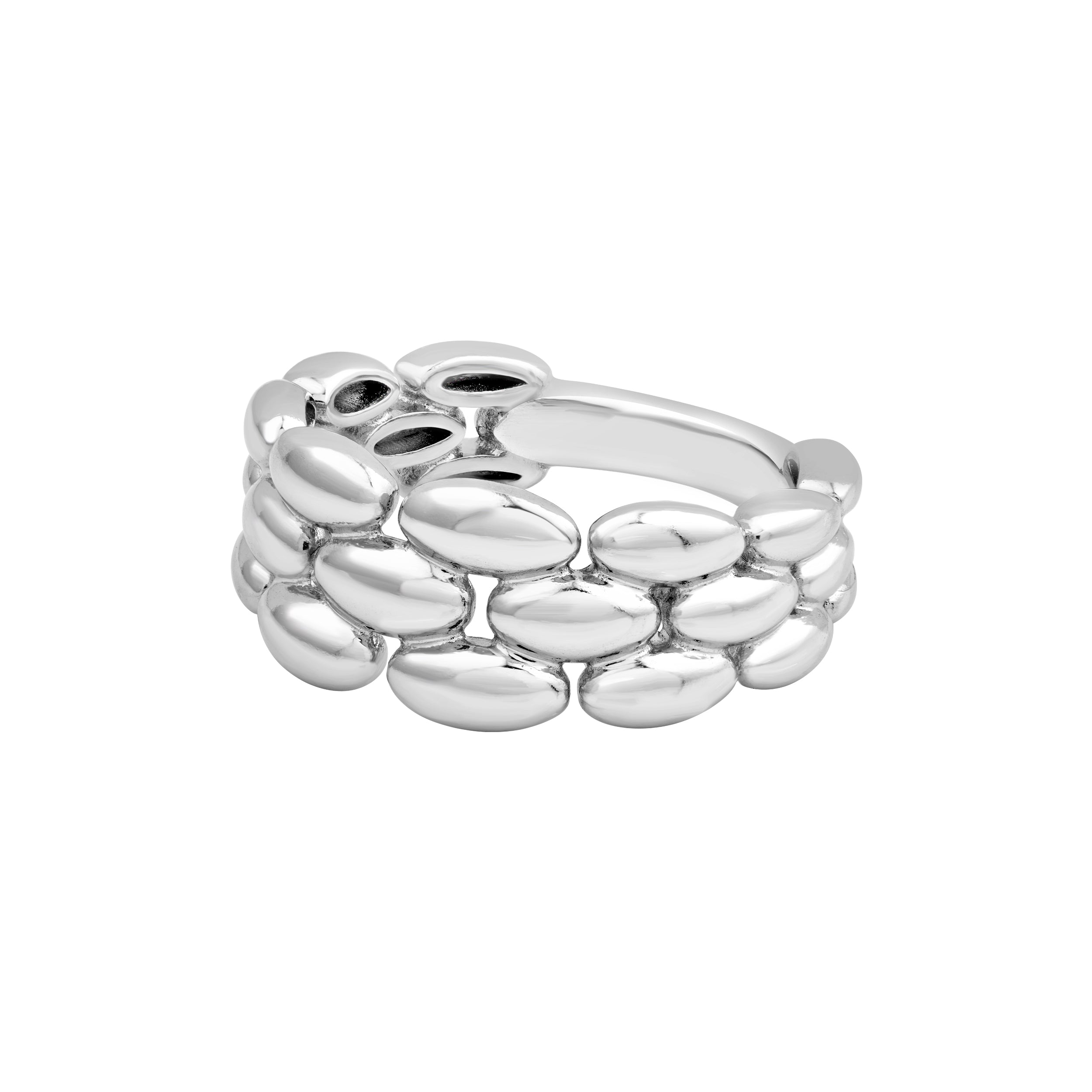 Sterling Silver Panther Link Ring