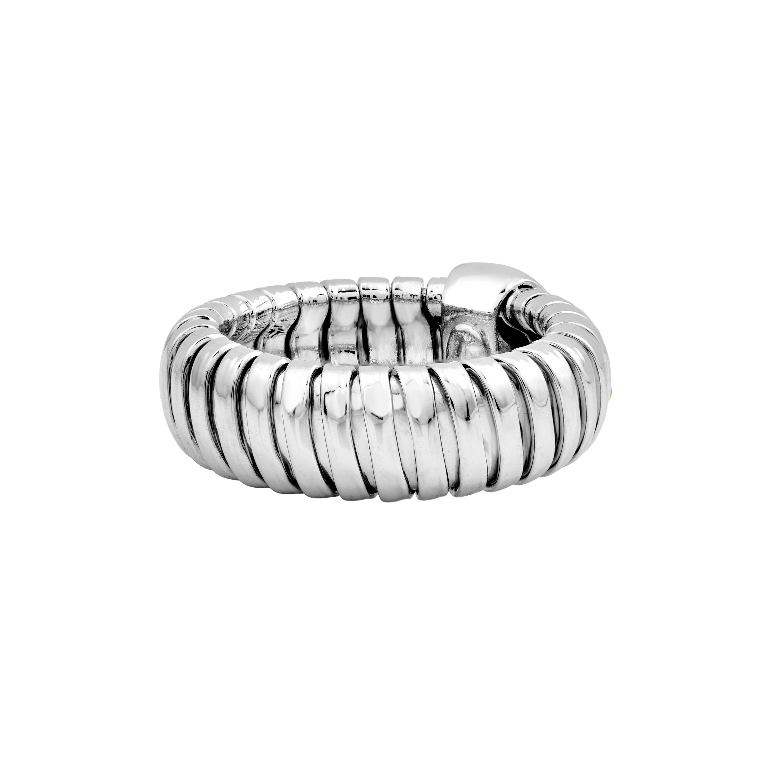 Sterling Silver Ripple Dome Tubogas Ring