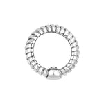 Sterling Silver Ripple Dome Tubogas Ring