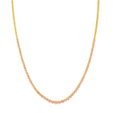 4-1/6tcw Pink Sapphire Graduated Bezel Tennis Necklace
