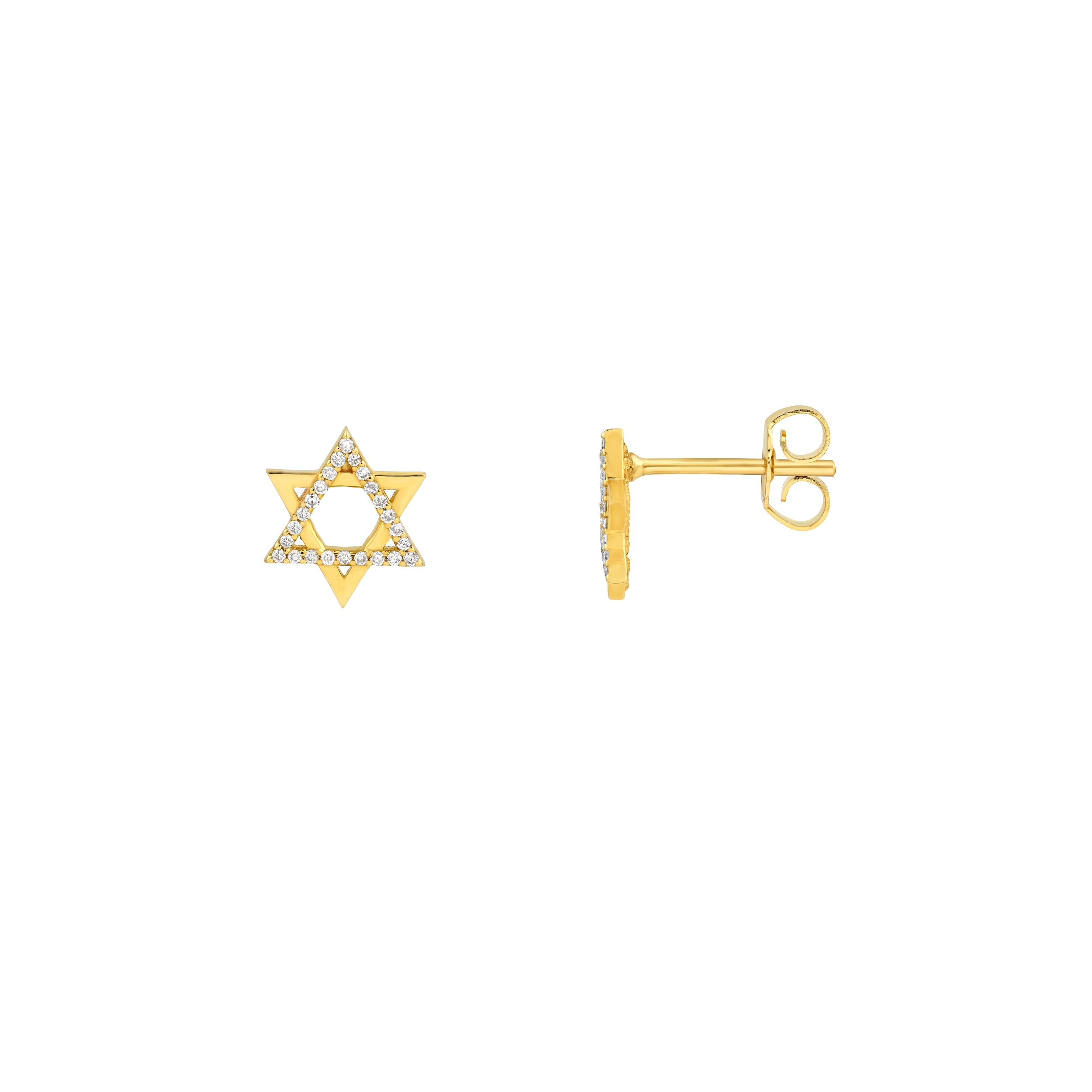 1/10tcw Diamond Star of David Stud Earrings