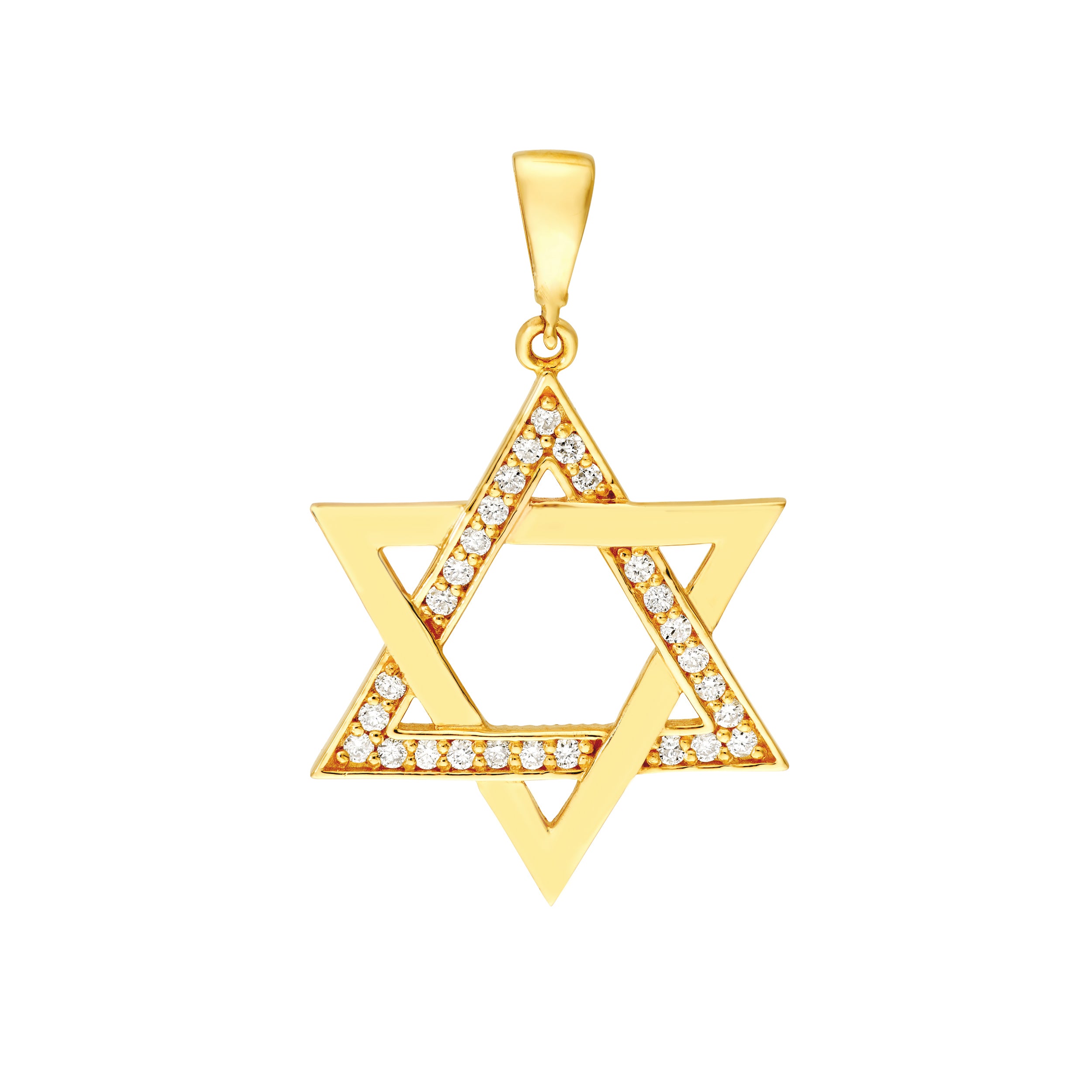 1/5tcw Diamond Star of David Pendant