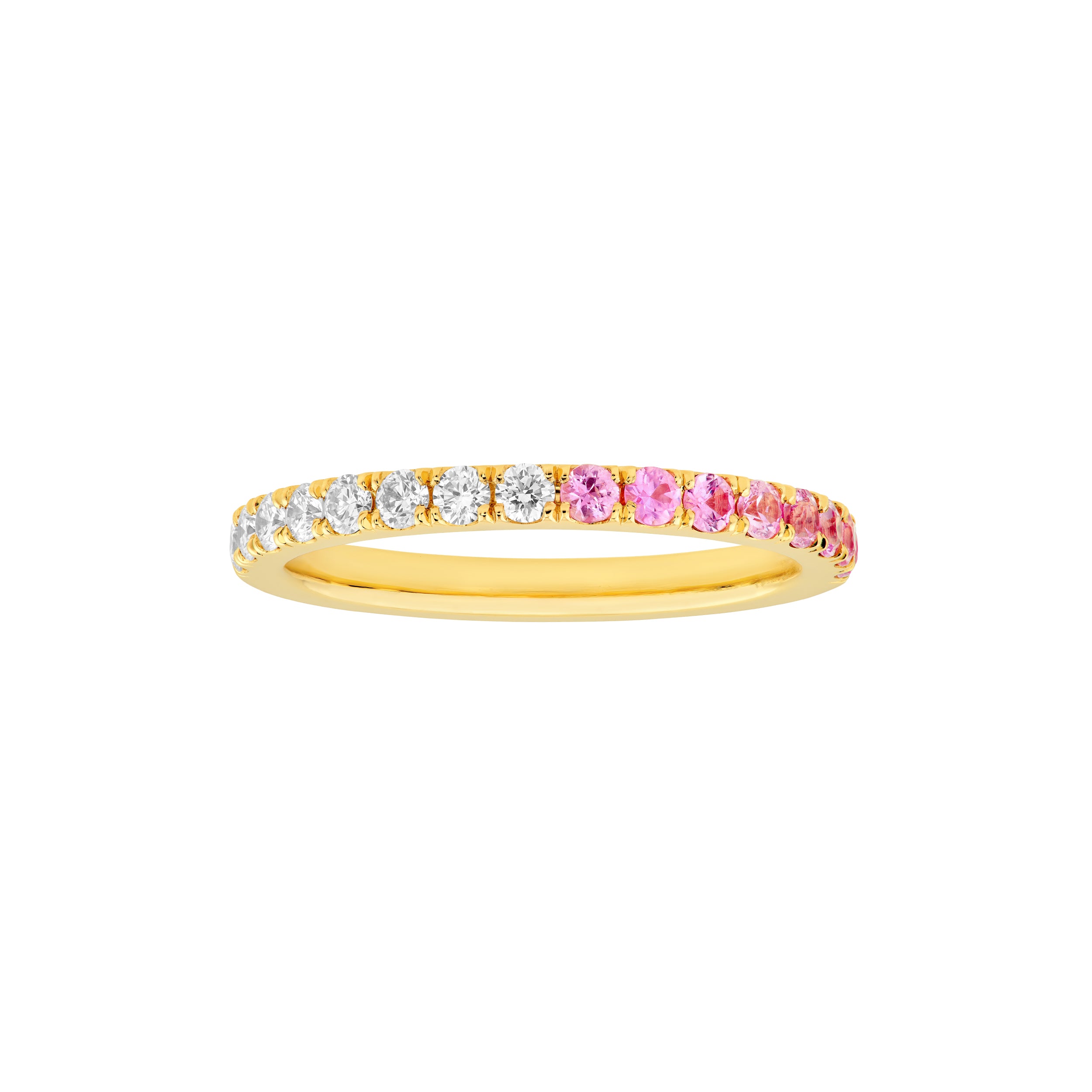 50/50 Diamond & Pink Sapphire Band