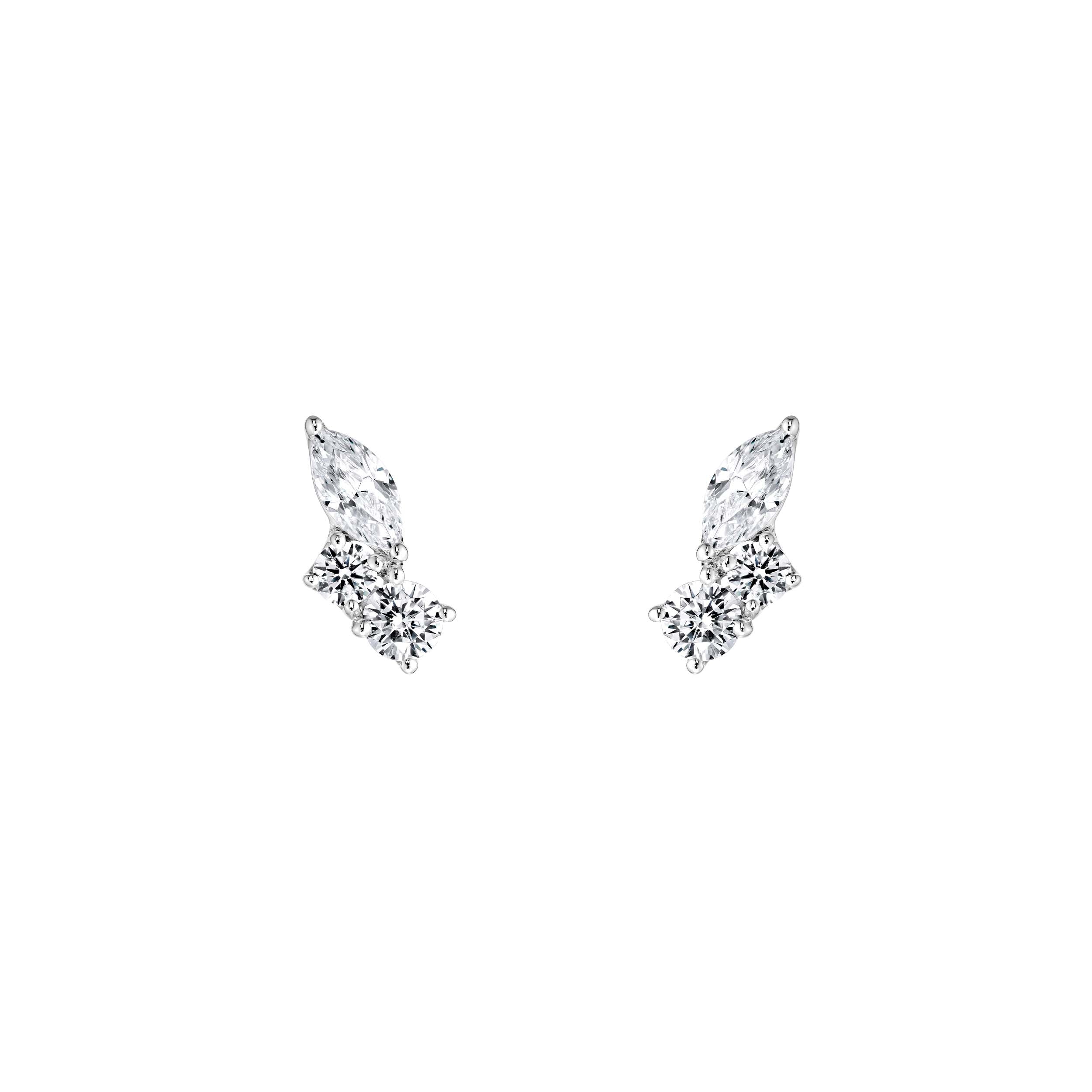 7/8tcw Diamond Bouquet Stud Earrings