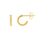 Twisted Open Round Hoop Earrings