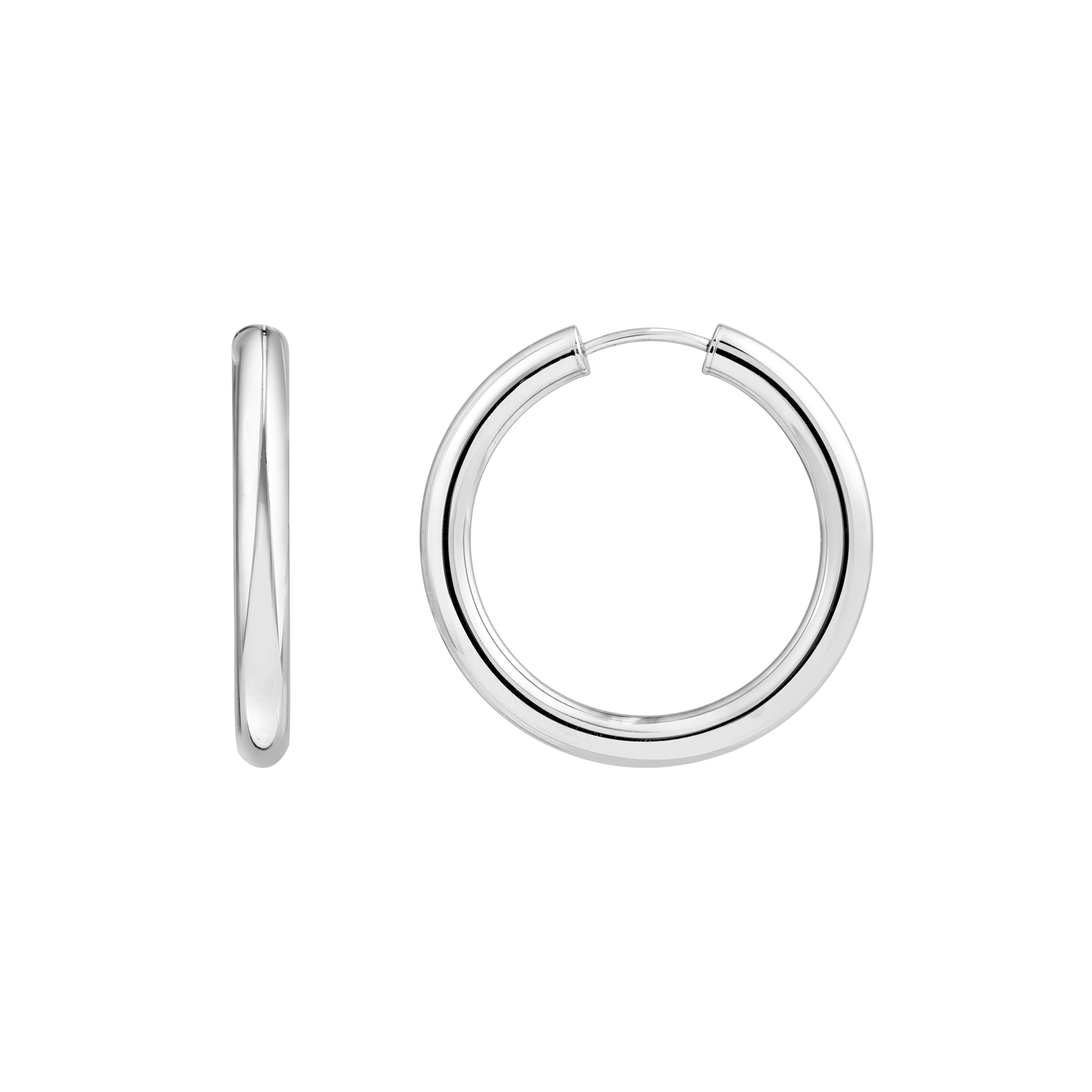 20mm Round Tube Round Hoop Earrings