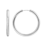 30mm Round Tube Round Hoop Earrings