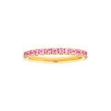 Pink Sapphire Gemstone Stackable Band