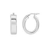 8×3?mm Oval Rectangular Tube Hoop Earrings