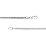 3mm Sterling Silver Round Snake Chain