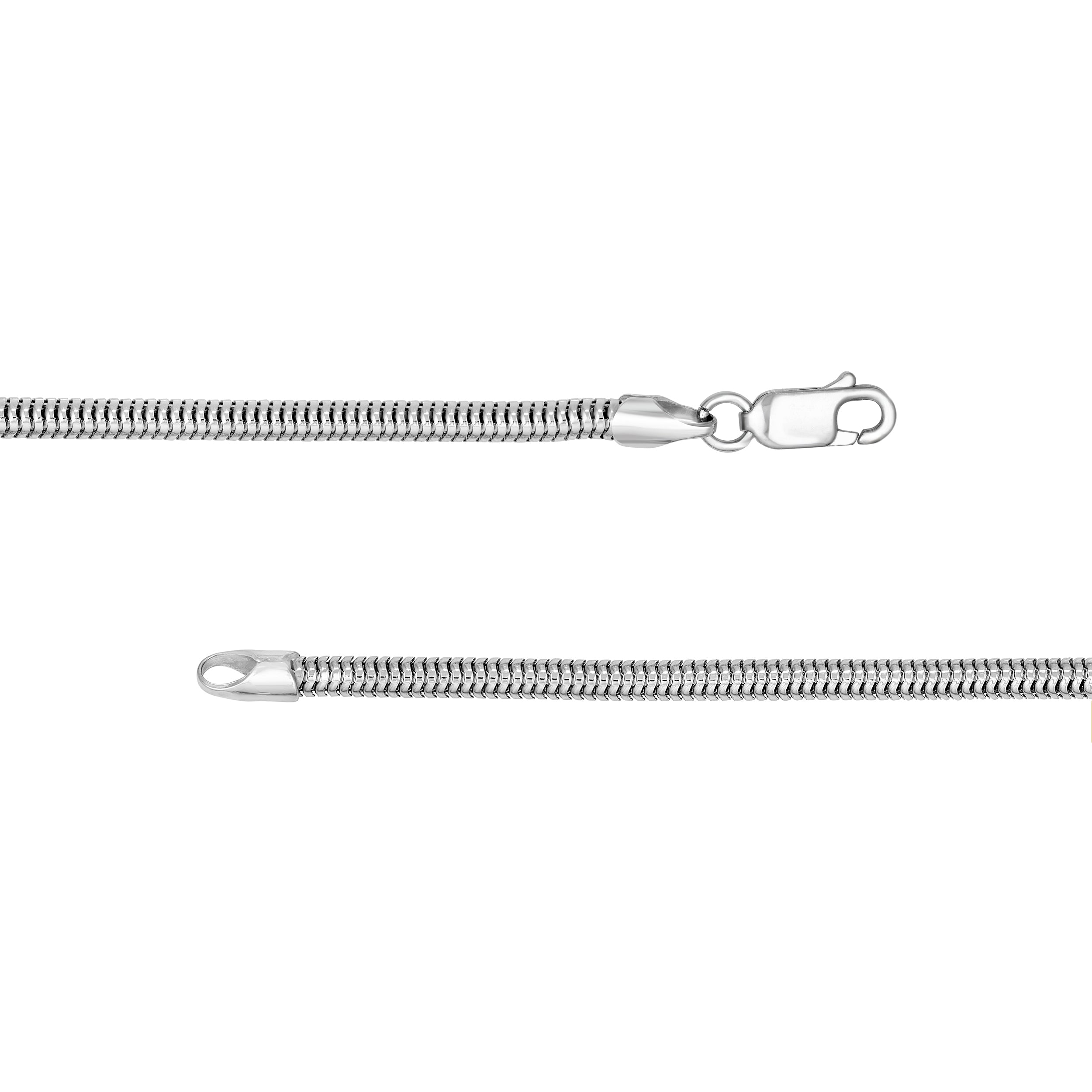 3mm Sterling Silver Round Snake Chain