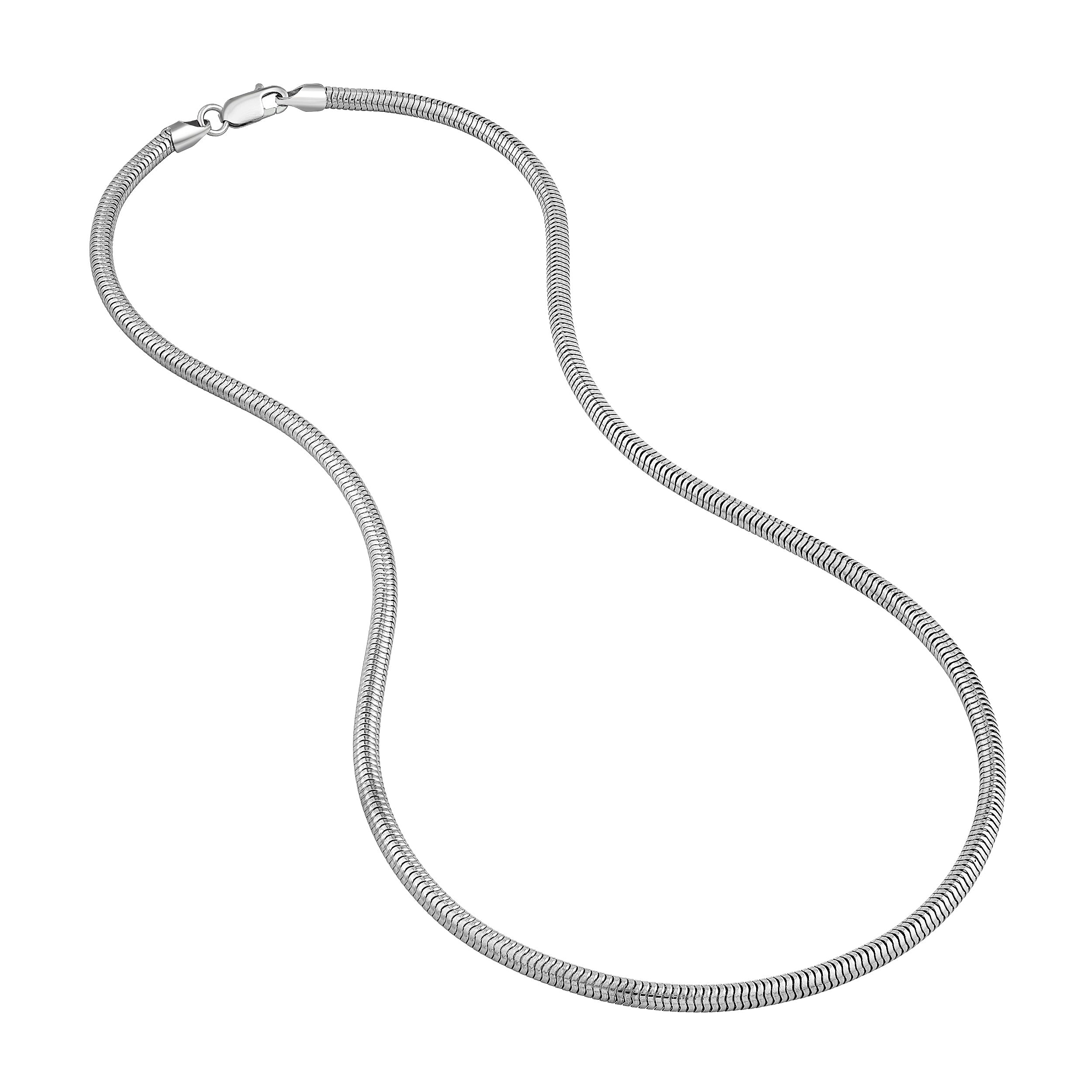 4mm Sterling Silver Round Snake Chain