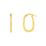 Large Layered Oval Hoop Earrings
