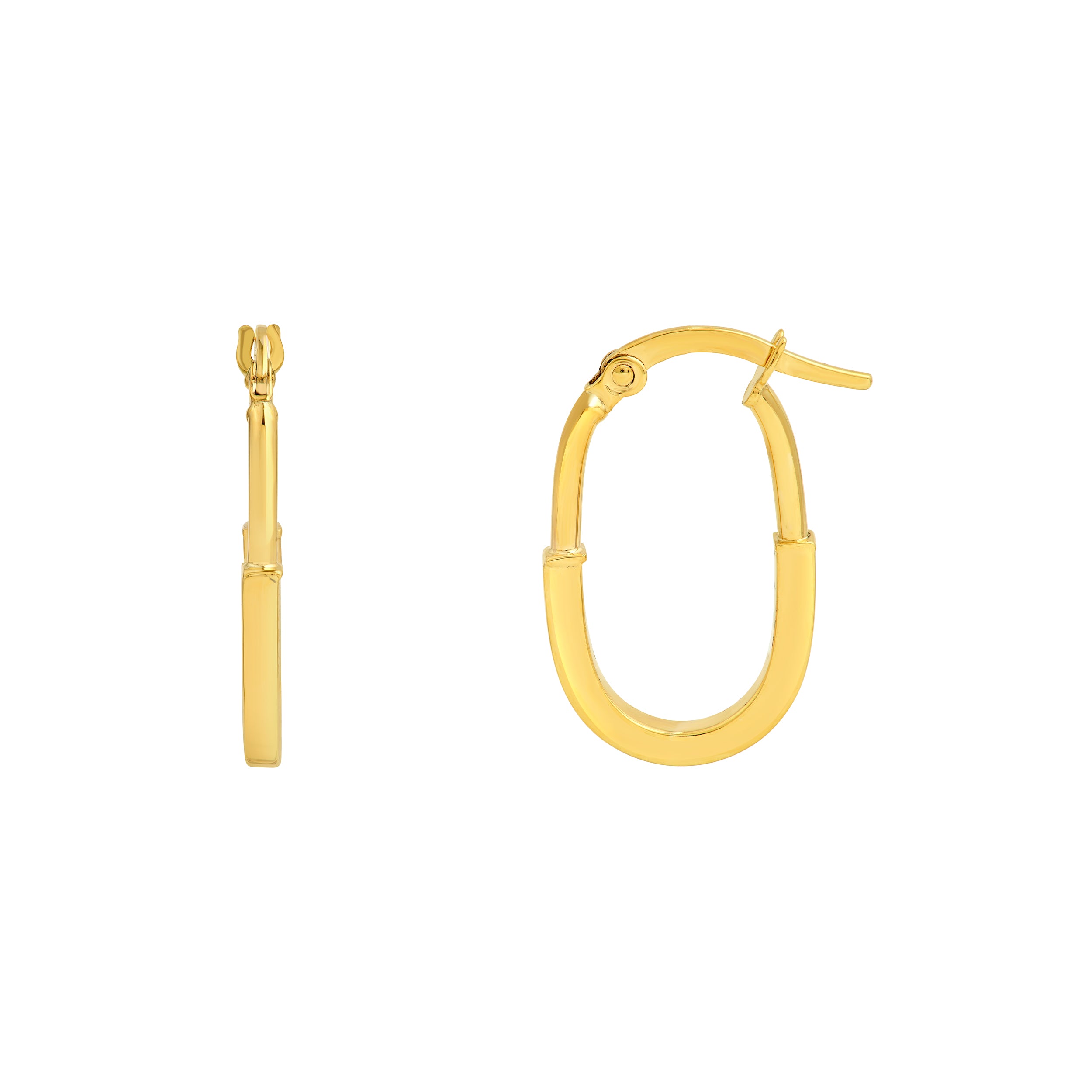 Large Layered Oval Hoop Earrings
