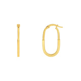 Layered Oval Hoop Earrings
