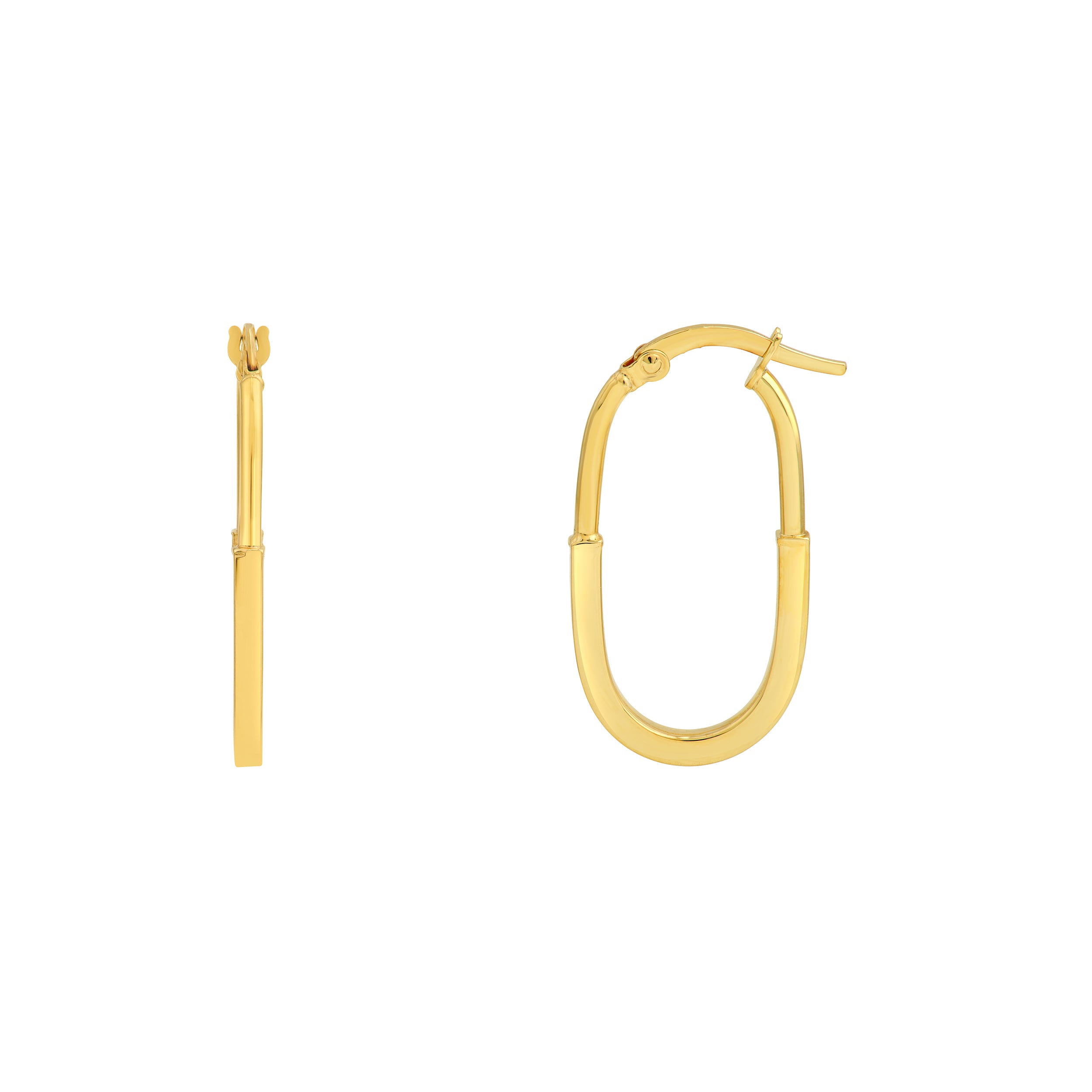 Layered Oval Hoop Earrings