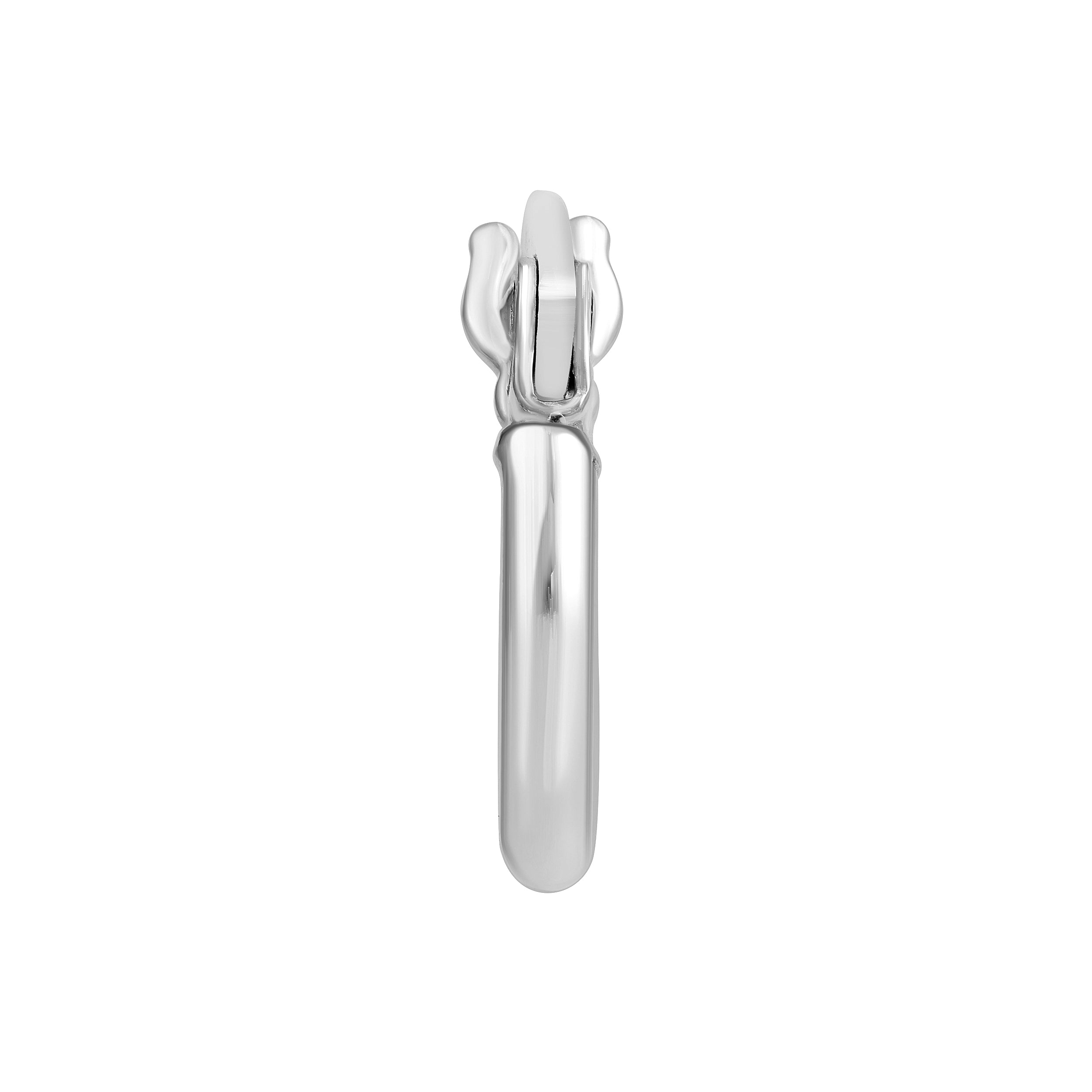 High Polished 6mm Round Hoop Earrings