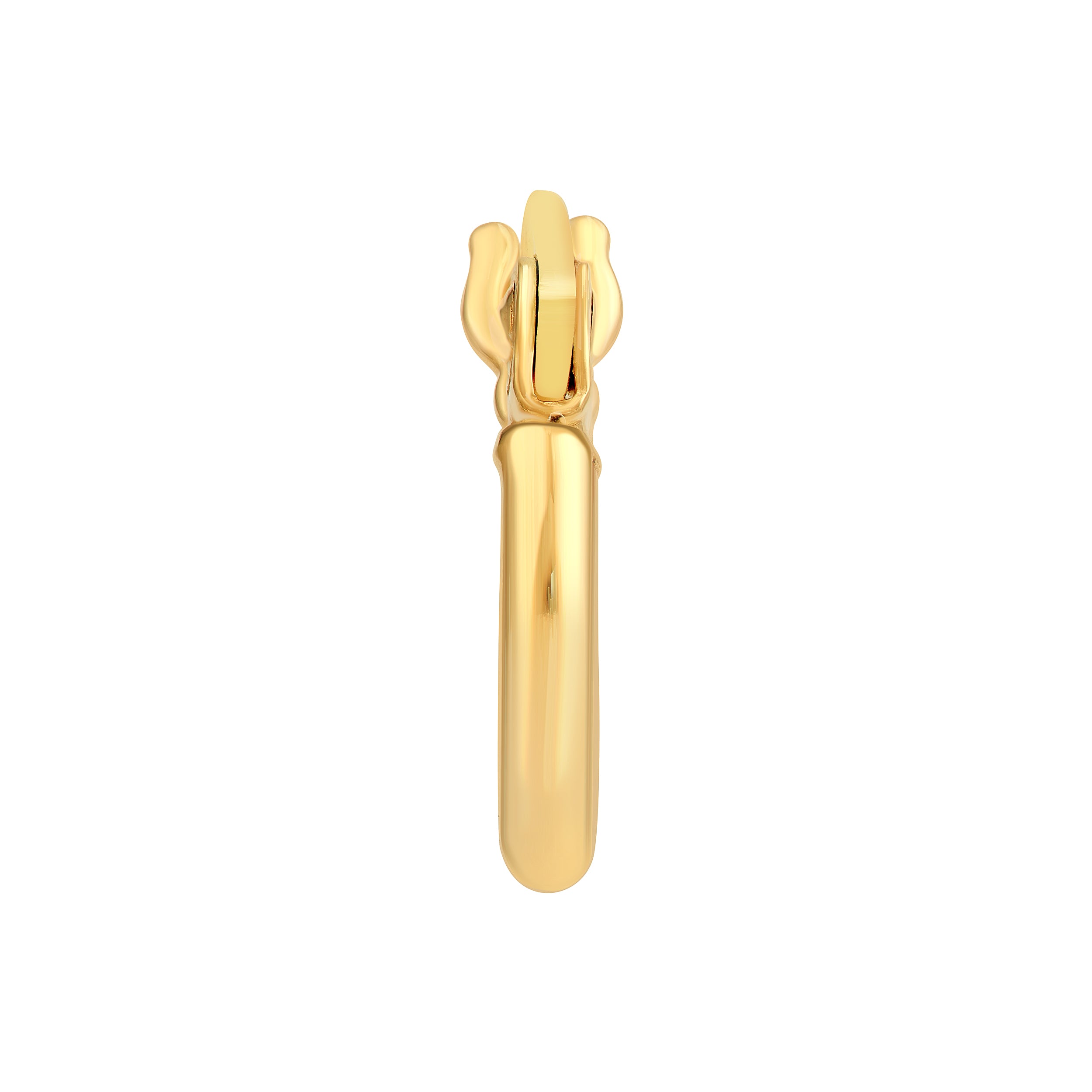 High Polished 6mm Round Hoop Earrings