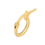 High Polished 6mm Round Hoop Earrings