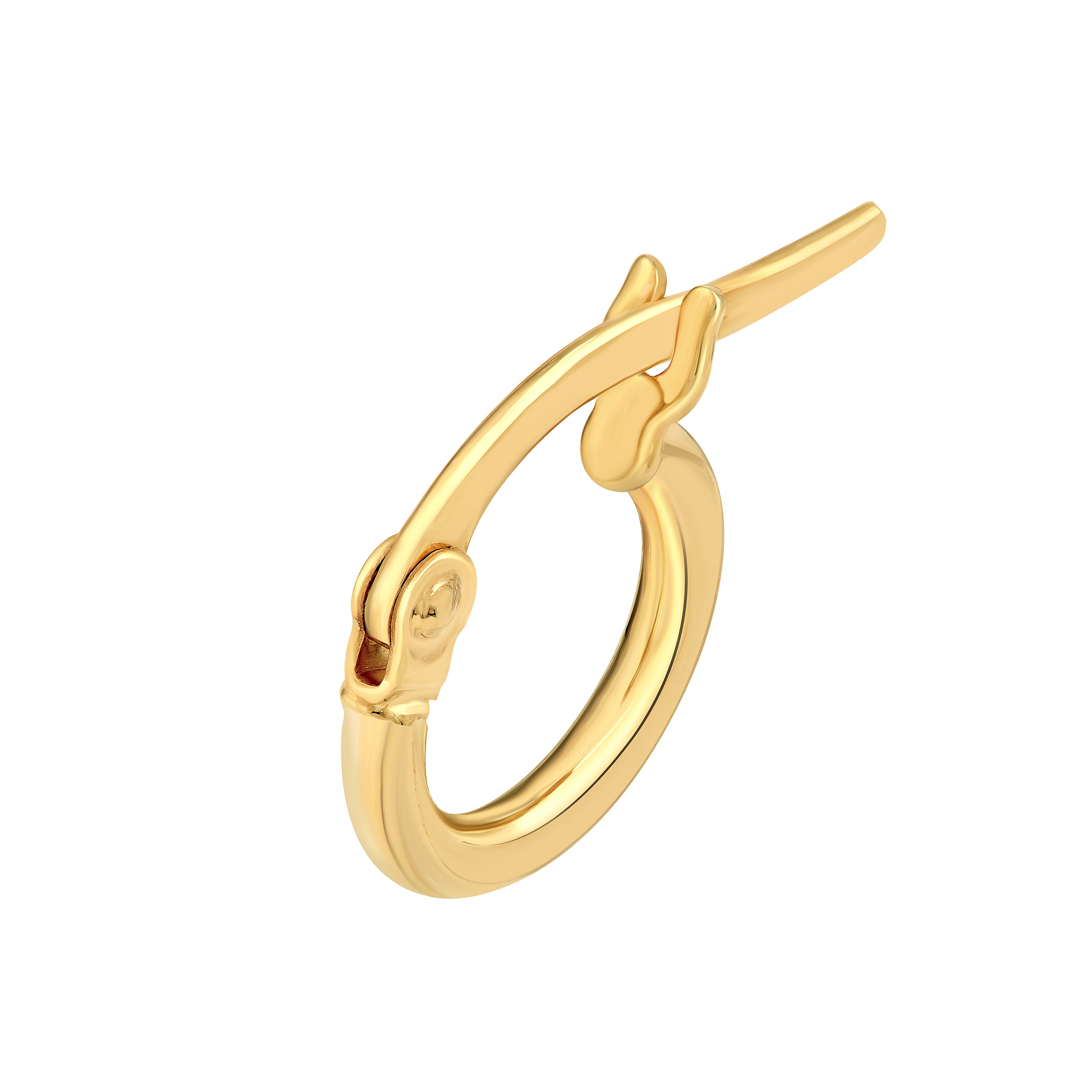 High Polished 6mm Round Hoop Earrings