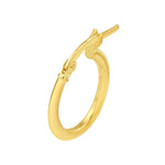 13mm Knife Edge Oval Hoop Earrings
