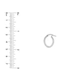13mm Knife Edge Oval Hoop Earrings
