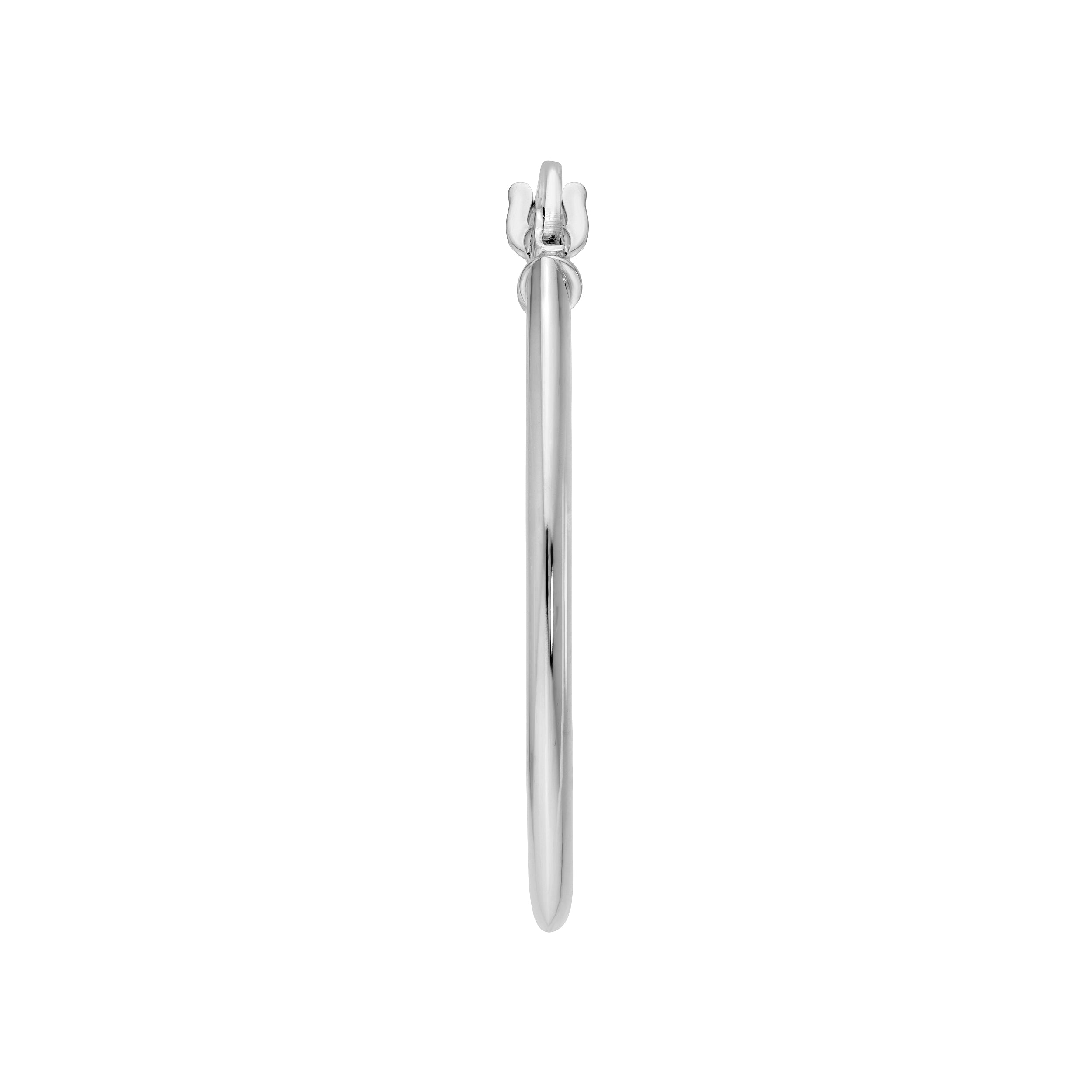 20mm Knife Edge Oval Hoop Earrings